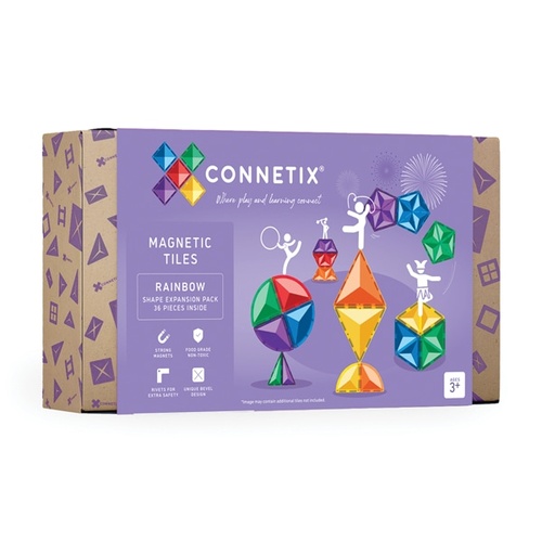 Connetix Magnetic Tiles Rainbow Shape Expansion Pack 36pcs 036-SE