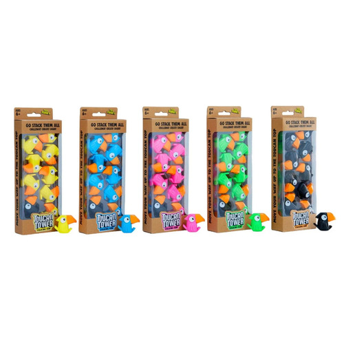 Toucan Tower Game Assorted Colours; One Supplied TF001