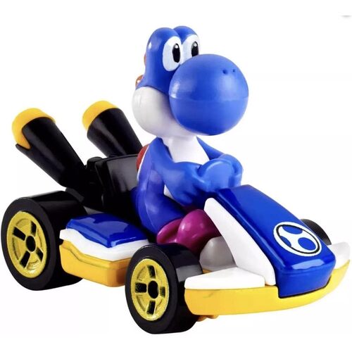 Hot Wheels Mario Kart Blue Yoshi Standard Kart GBG25