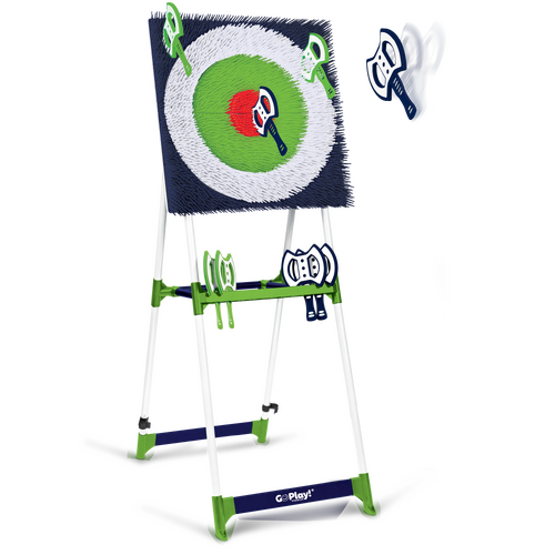 Go Play! Premium Axe Throw Metal Frame w/ 8 Safety Axes GP02153