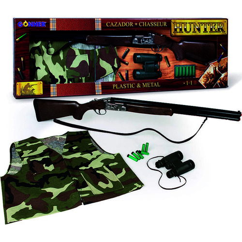 Gonher Hunter Set Diecast 1 Shot Cap Gun Toy 617-0 21R