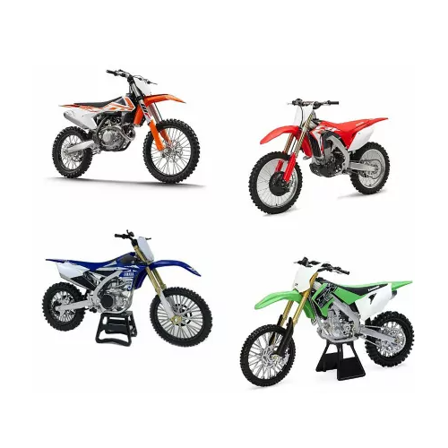 New Ray Assorted Dirt Bikes 1:6 Scale - Yamaha, Honda, Kawasaki, Suzuki 452U