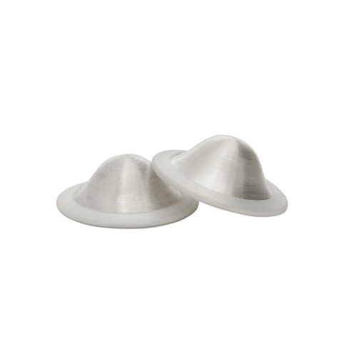 New Beginnings Pure Silver Nursing Nipple Cups Large 2 Pack NBCSNCL2