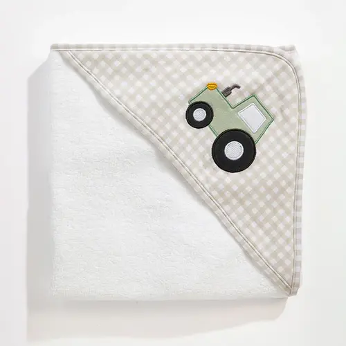 Living Textiles Baby Hooded Towel Tractor Ride 4208487