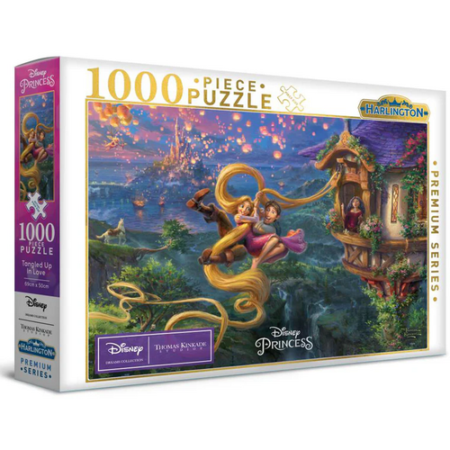 Harlington Thomas Kinkade Disney Princess Tangled Up In Love 1000pc Puzzle 20090