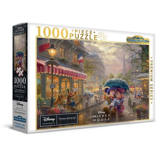 Harlington Thomas Kinkade Disney Mickey & Minnie in Paris 1000pc Puzzle 20306