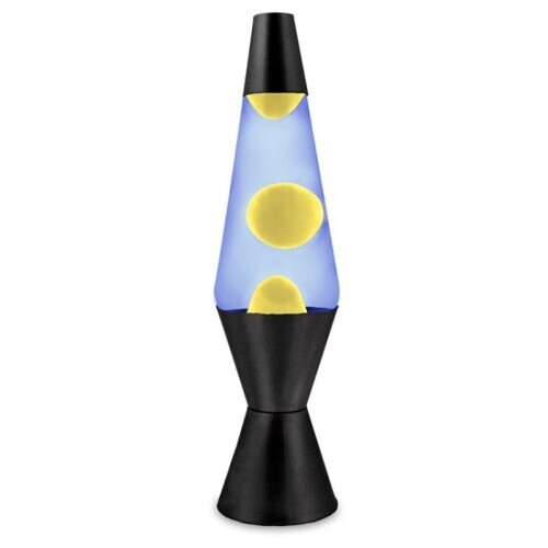 Landmark Liquid Retro Lamp Blue/Yellow Wax (Black Frame) LT229