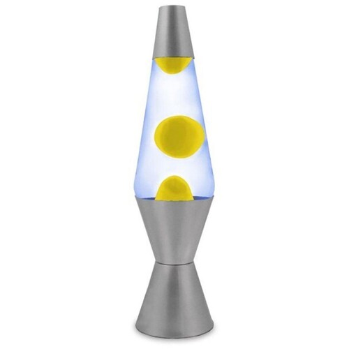 Landmark Liquid Retro Lamp Blue/Yellow Wax (Silver Frame) LT254