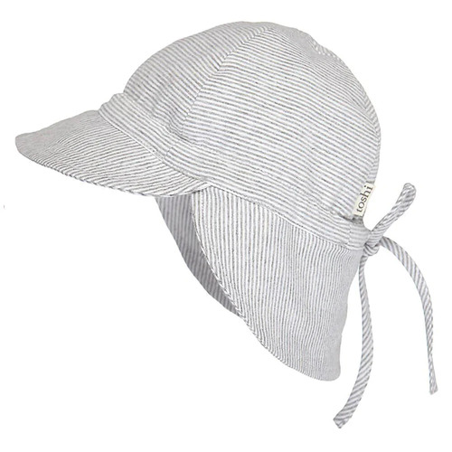 Toshi Flap Caps [Colour: Dove Grey] [Size: S 8mths to 2yrs (52cm)]