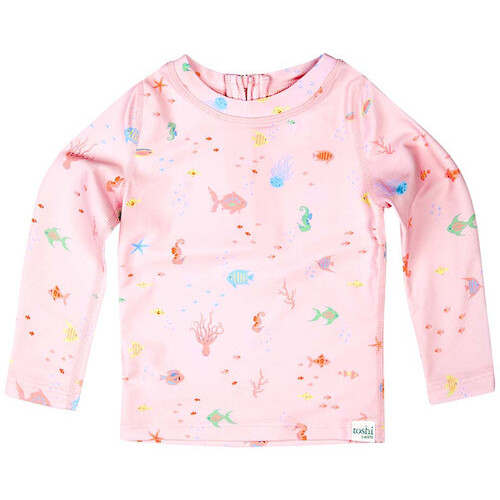 Toshi Baby Swim Rashie Long Sleeve Classic [Colour: Coral] [Size: 24-36 Months (2)]