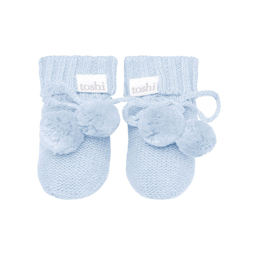 Toshi Organic Booties Marley Bluebird (Size 000)