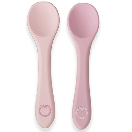 Plum Silicone Spoon Set 2pk Powder Pink 6m+