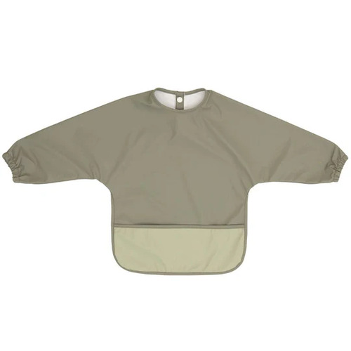 All4Ella Recycled Long Sleeve Bib - Sage RLB1