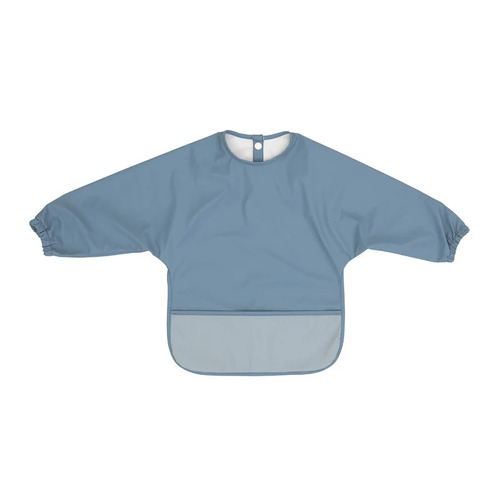 All4Ella Recycled Long Sleeve Bib - Blue RLB3