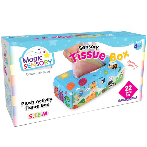 Magic Sensory Plush Activity Tissue Box BMS015972