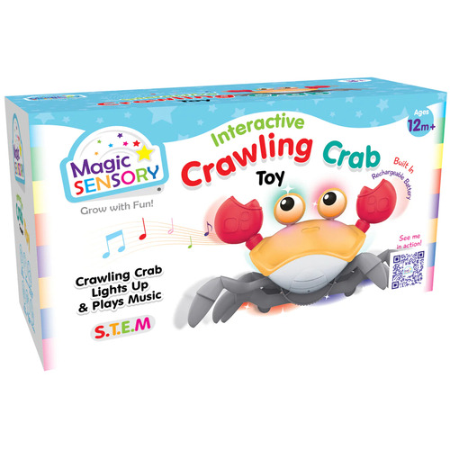 Magic Sensory Interactive Crawling Crab - Orange BMS016030