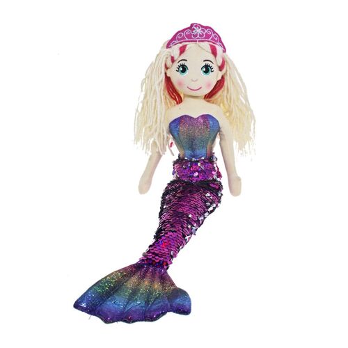 Cotton Candy Imports Sequined Mermaid Dolls - Dark Pink Meri MER239