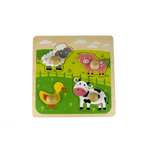 Kaper Kidz Large Peg Puzzle - Farm Animal PM220C