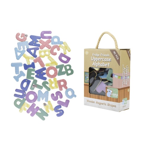 Fridge Friends Wooden Magnetic Shapes - Uppercase Letters ET211