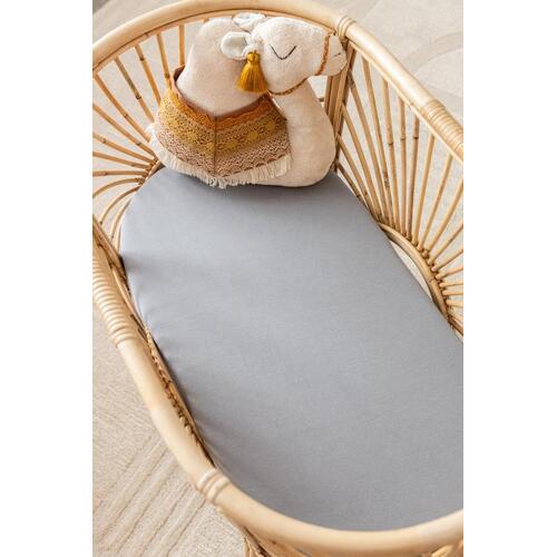 Kiin Organic Fitted Sheets - Bassinet / Change Pad [Colour: Cloud]