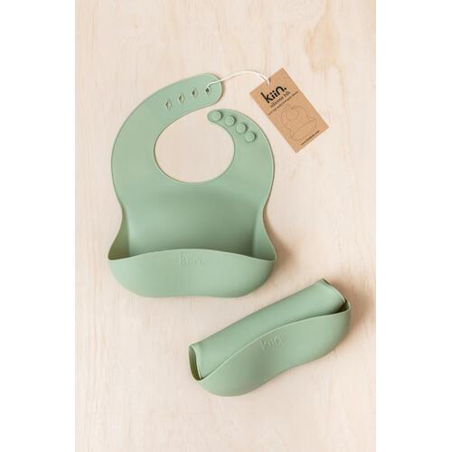 Kiin Silicone Bib - Sage