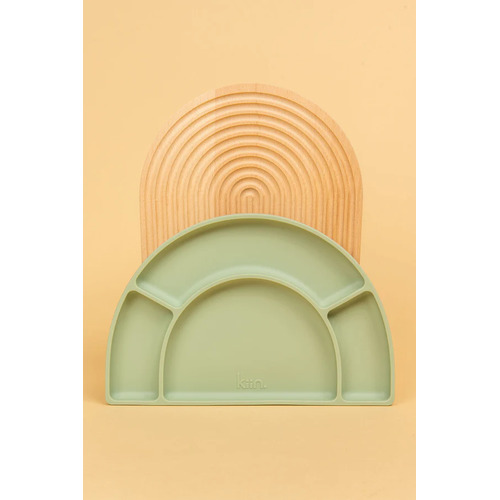 Kiin Silicone Divided Plate Assorted Colours [Colour: Sage]