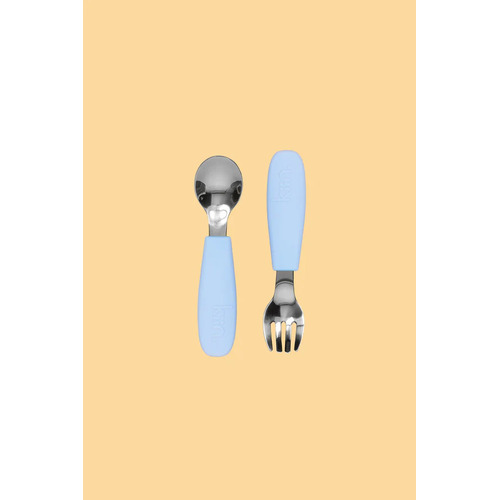 Kiin Silicone Cutlery Set Colour: Pastel Sky