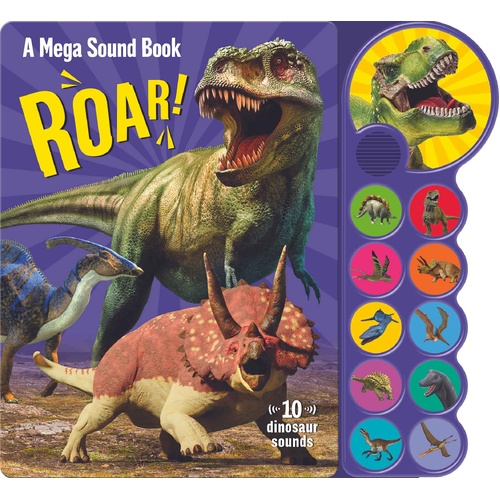 Lake Press 10 Button Sound Book - Roar! Dinosaur Sounds