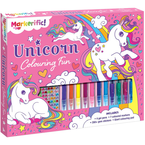 Lake Press Markerific Colouring Fun Activity Case - Unicorns