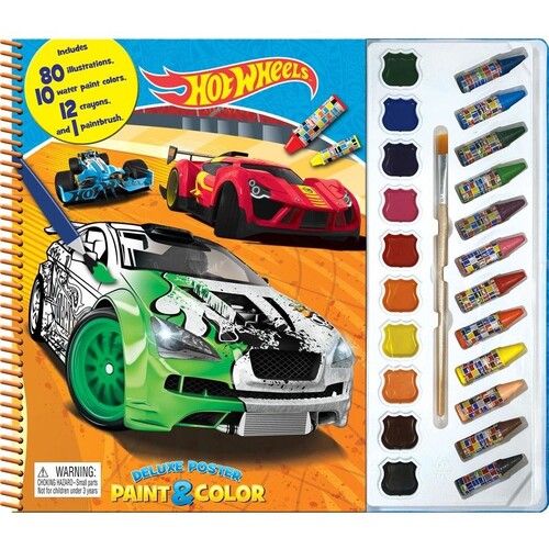 Mattel Hot Wheels Deluxe Poster Paint & Colour Fun Creativity Kit