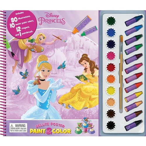 Disney Princess Deluxe Poster Paint & Colour Fun Creativity Kit