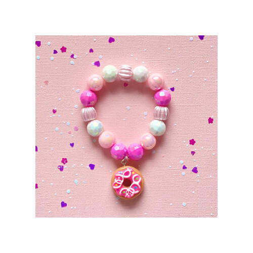 Sweet As Sugar Beaded Bracelet - Pink Donut B05