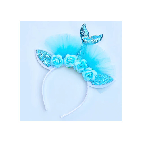 Sweet As Sugar Head Band Mermaid Tail Blue D05