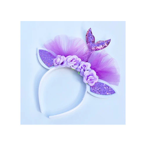 Sweet As Sugar Head Band Mermaid Tail Purple D06