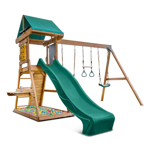 Lifespan Kids Birmingham Play Centre Set with 2.2m Slide - Green