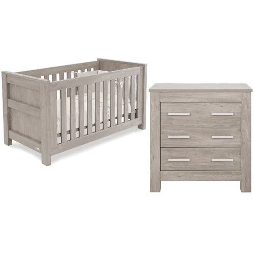 Love n Care Bordeaux Cot, Chest & Mattress Package Ash