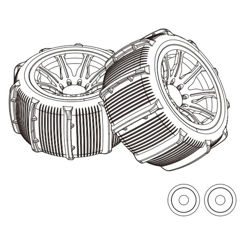 MJX 14210 Paddle Tire (2Pcs) MJXS-14300E2