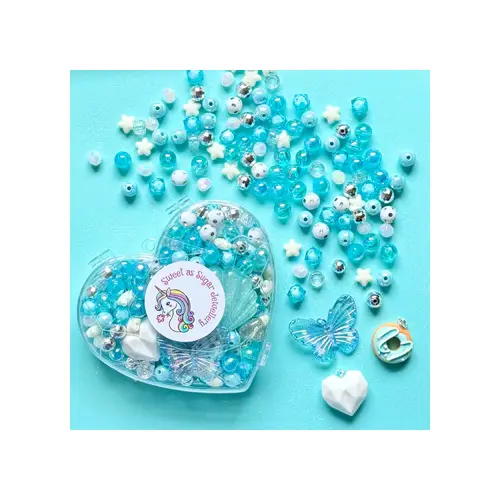 Sweet As Sugar Tiffany Teal Heart Jewellery Making Kit Q07