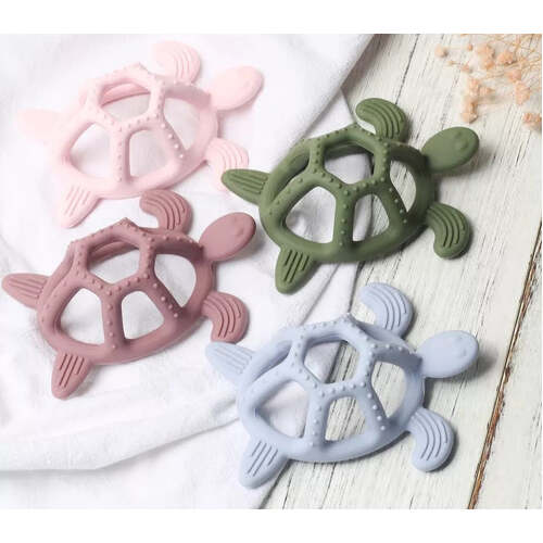 Honeysuckle. Turtle Baby Silicone Teether