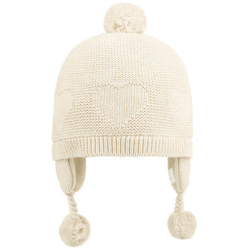 Toshi Organic Earmuff Beanie [Colour: Feather] [Size : M 2yrs - small grown up] [Style: Heart]