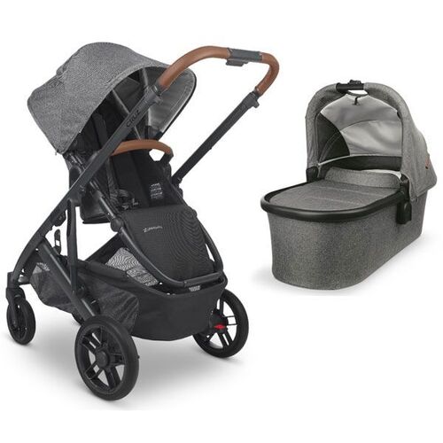 UPPAbaby Cruz V2 Stroller + Bassinet V2 Greyson