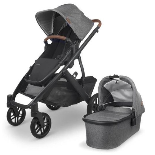 UPPAbaby Vista V2 With Bassinet + Upper Adaptors - Greyson